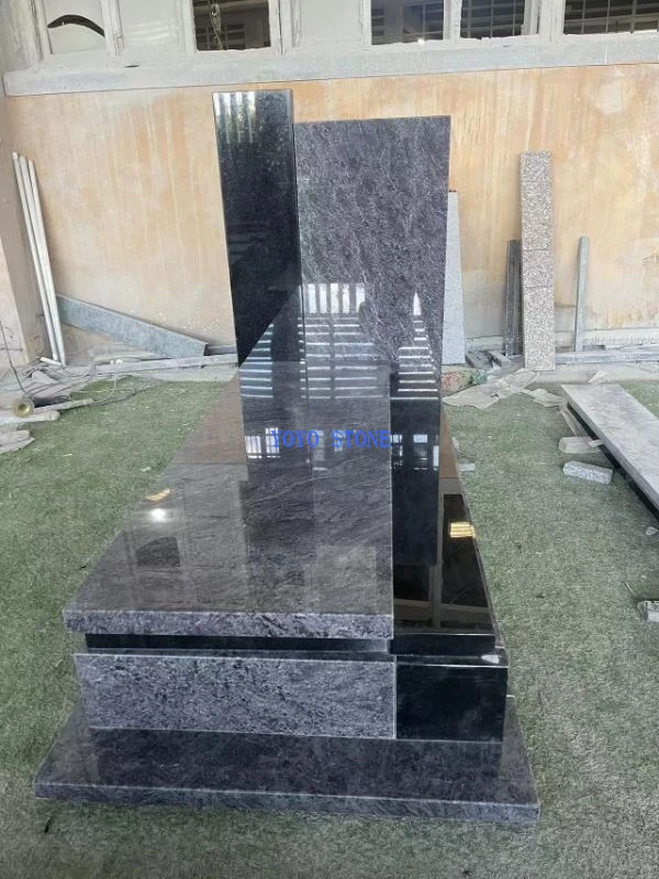 Bahamský modrý žulový náhrobný kameň